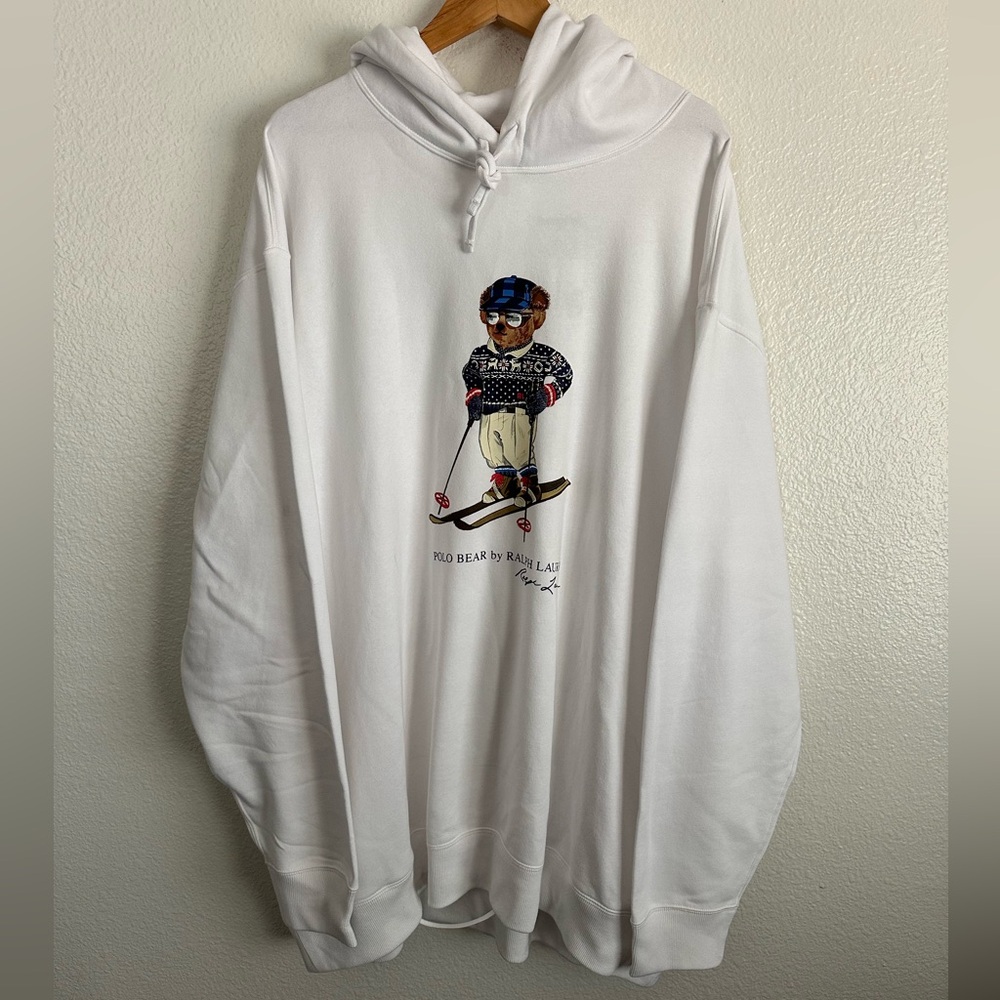 Polo Ralph Lauren Alpine Ski Bear Fleece Hoodie Polo Sport Big & Tall Size 3XB